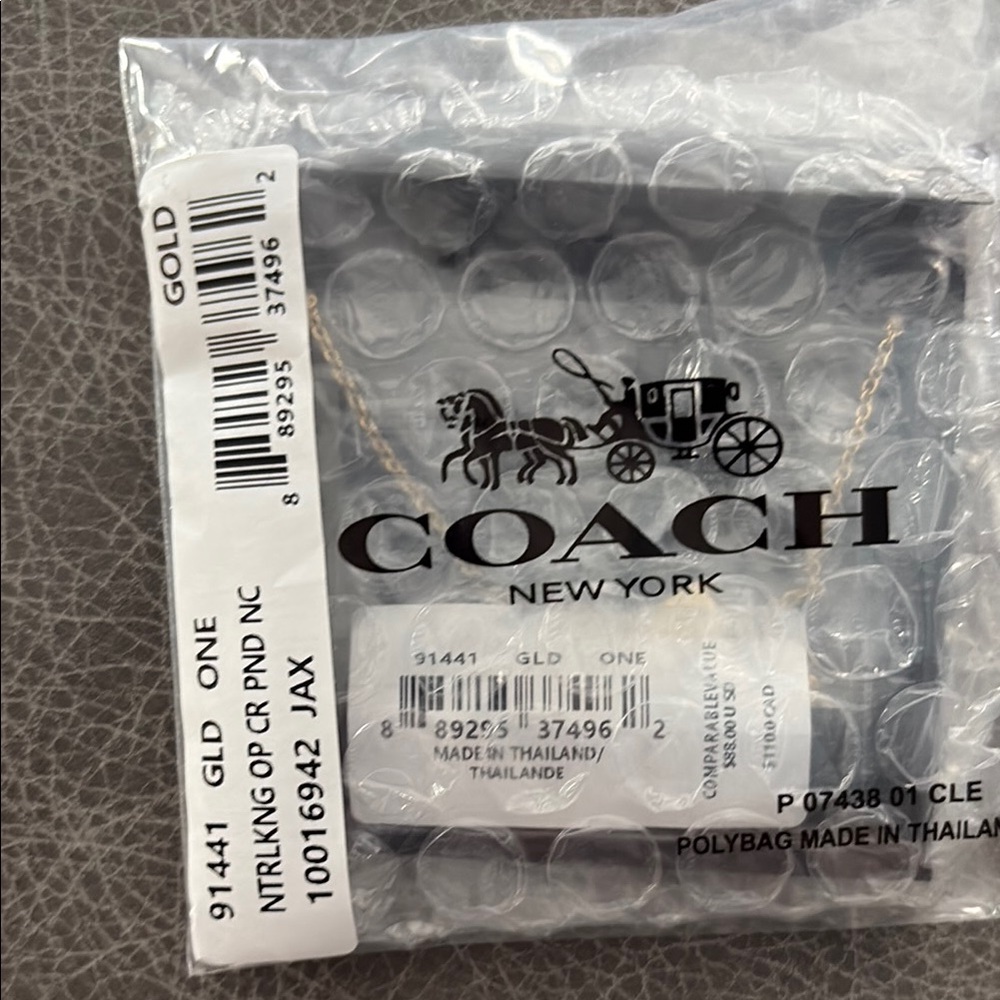 Coach Gold Intertwined Necklace - Picture 4 of 4